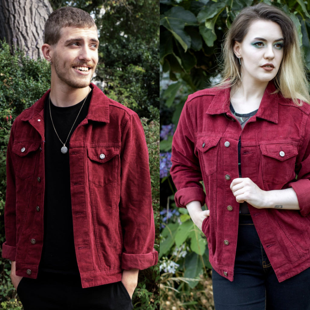 Burgundy Cord Jacket by Run and Fly - Minimum Mouse