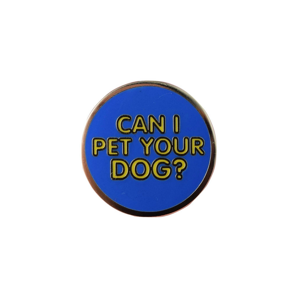 Can I Pet Your Dog Lapel Pin Badge - Minimum Mouse