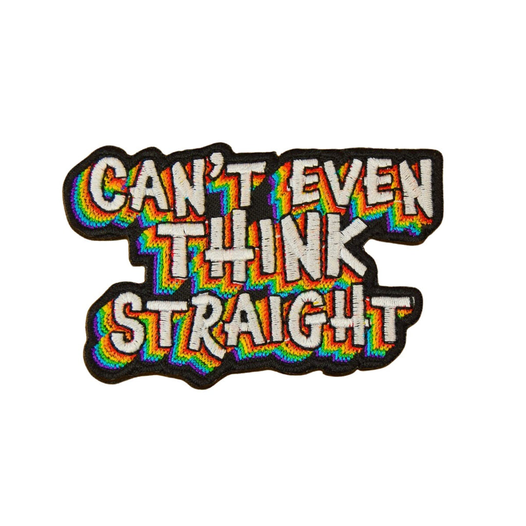 Can't Even Think Straight Iron On Patch - Minimum Mouse