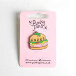 Carbs Burger Enamel Lapel Pin Badge - Minimum Mouse