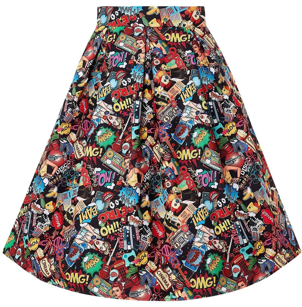 Carolyn Pop Art Print Skirt by Dolly and Dotty - Minimum Mouse