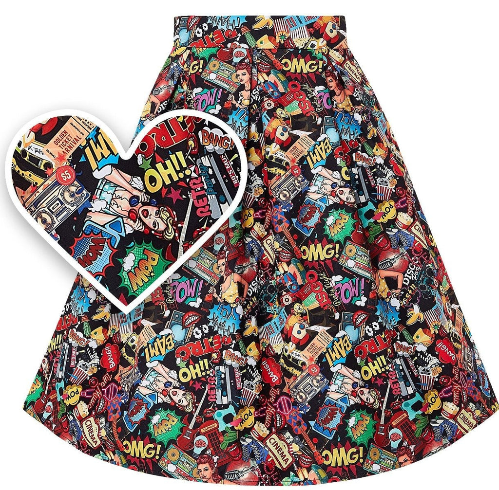 Carolyn Pop Art Print Skirt by Dolly and Dotty - Minimum Mouse