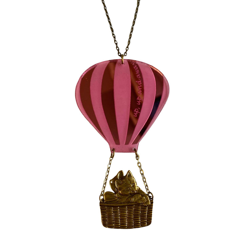 Cat in A Hot Air Balloon Necklace by Love Boutique - Minimum Mouse