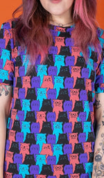 Cat Chorus Print T Shirt by Run and Fly