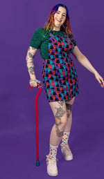 Cat Chorus Print Dungaree Pinafore Dress by Run and Fly