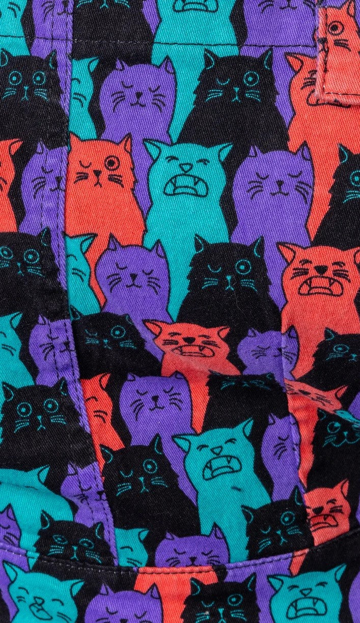 Cat Chorus Print Dungaree Pinafore Dress by Run and Fly