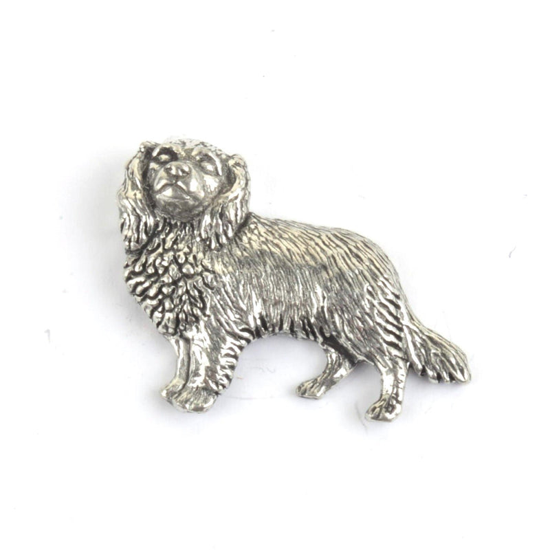 Cavalier King Charles Spaniel Pewter Dog Lapel Pin Badge - Minimum Mouse