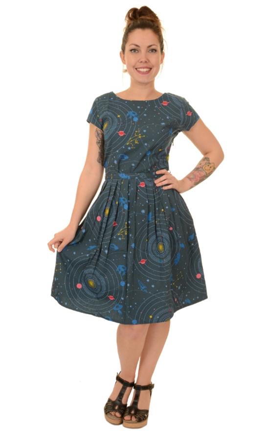 Celestial Space Print Dress by Run and Fly - Minimum Mouse