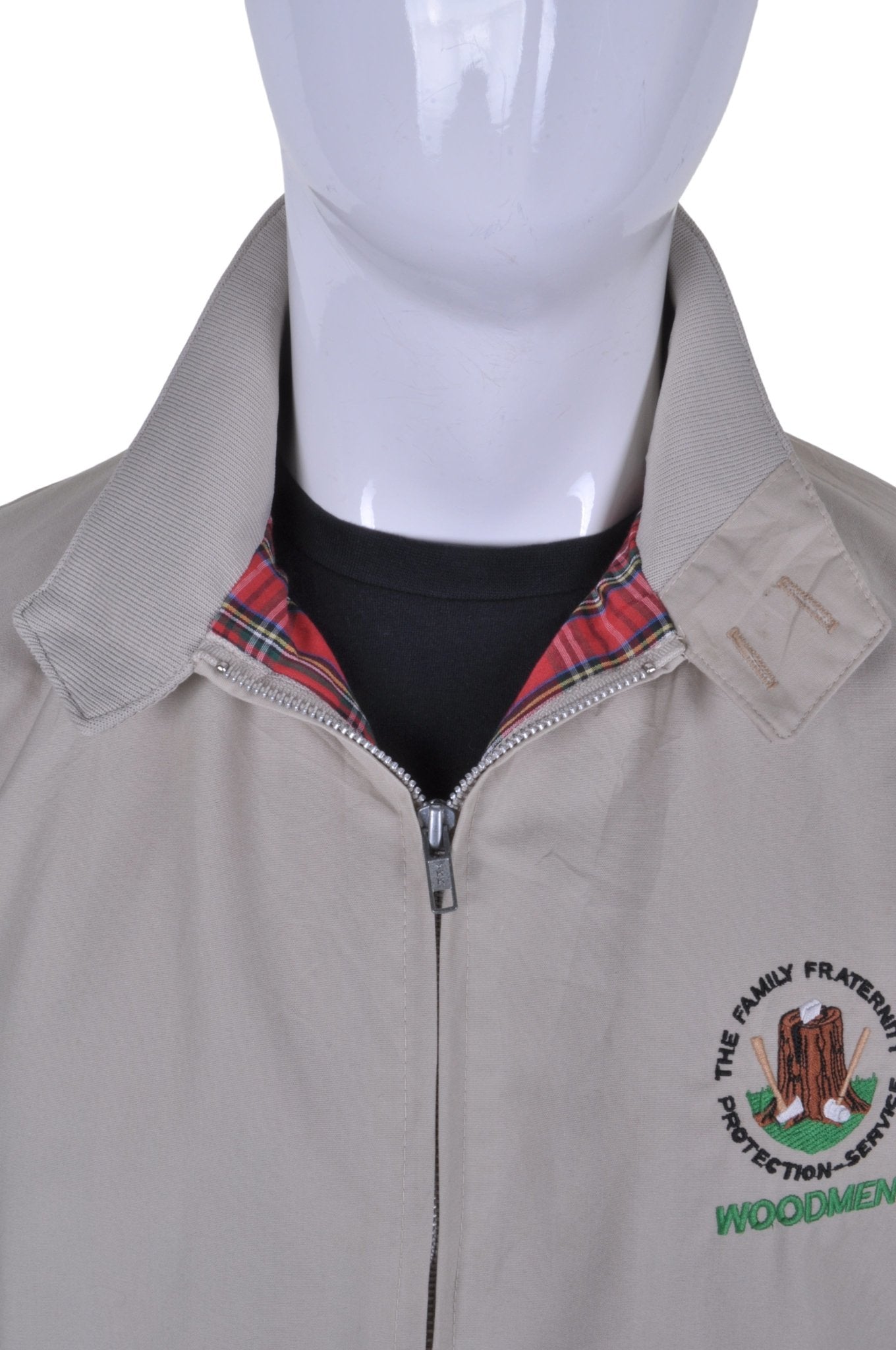 Check Lined Harrington Jacket L - Minimum Mouse