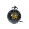 Chinese Dragon Black Mechanical Hand Wind Pocket Watch - Minimum Mouse