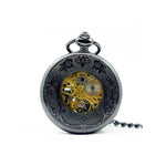 Chinese Dragon Black Mechanical Hand Wind Pocket Watch - Minimum Mouse