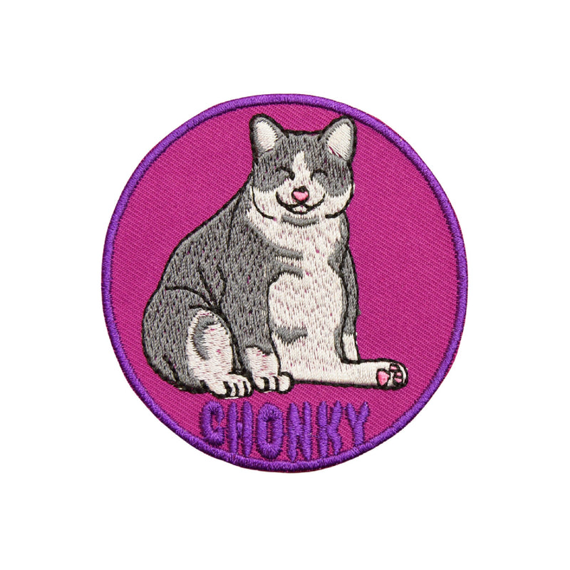 Chonky Fat Cat Iron On Patch - Minimum Mouse