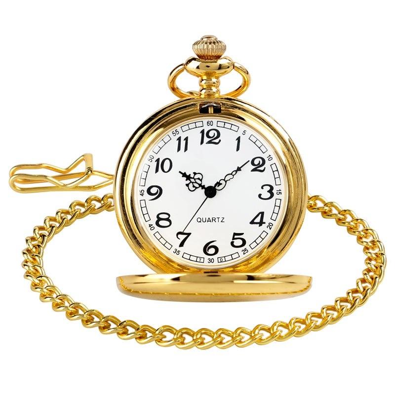 Classic Gold Quartz Pocket Watch - Minimum Mouse