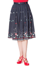 Cocktails Print Skirt by Banned Apparel - Minimum Mouse