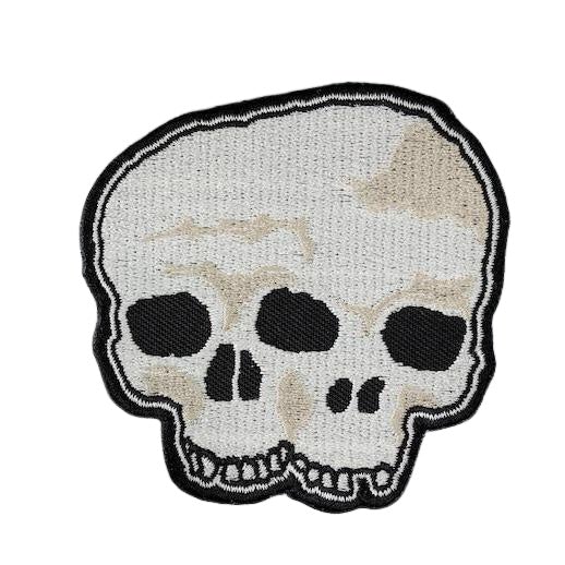 Conjoined Skull Iron On Patch - Minimum Mouse
