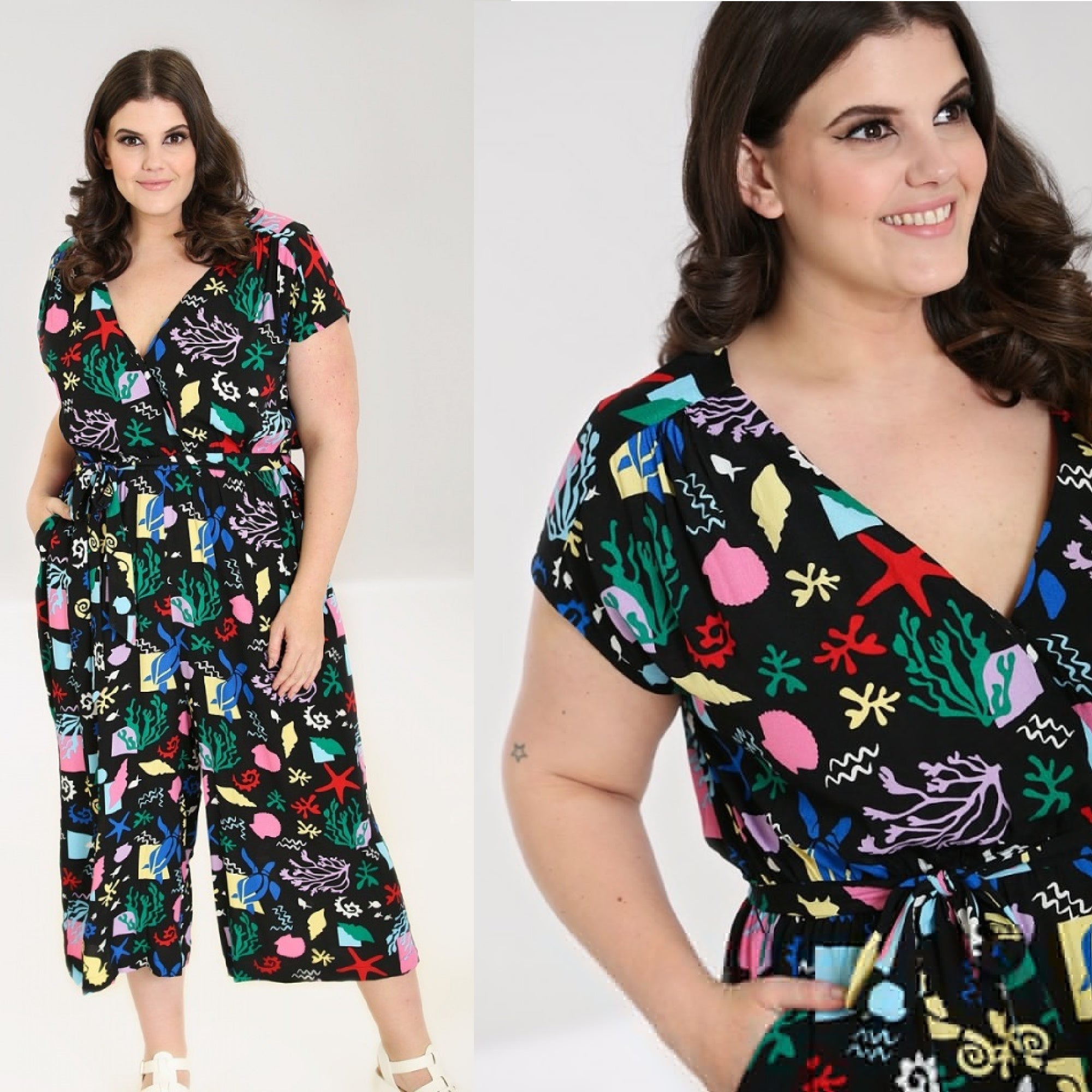 Cora 80's Print Jumpsuit by Hell Bunny – Minimum Mouse