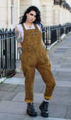 Cord Leopard Print Dungarees by Run and Fly - Minimum Mouse
