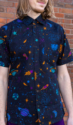 Cosmic Space Print Shirt by Run and Fly