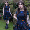 Cosmic Print Cotton Tea Dress with Pockets by Run and Fly