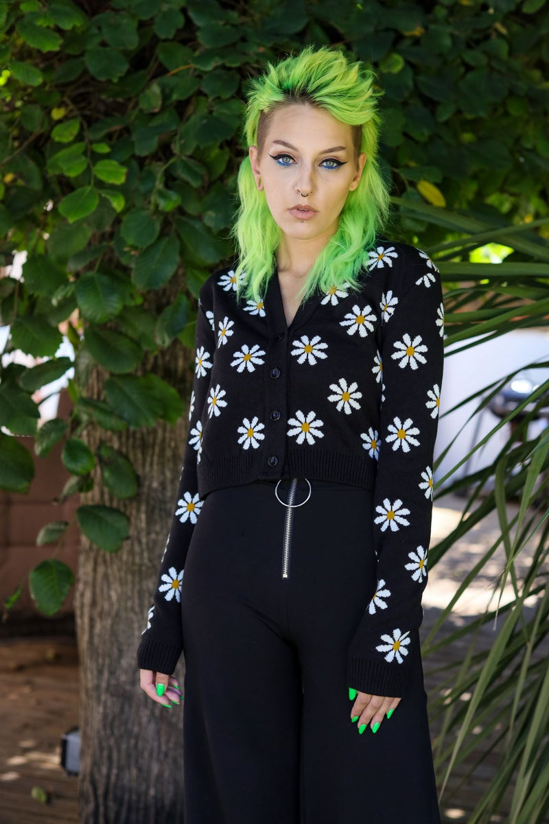 Cropped Daisy Cardigan by Run and Fly - Minimum Mouse