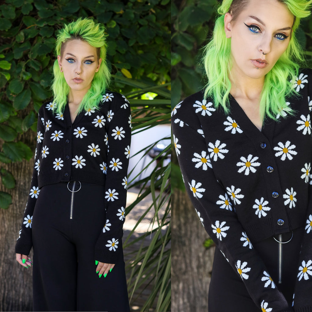 Cropped Daisy Cardigan by Run and Fly - Minimum Mouse