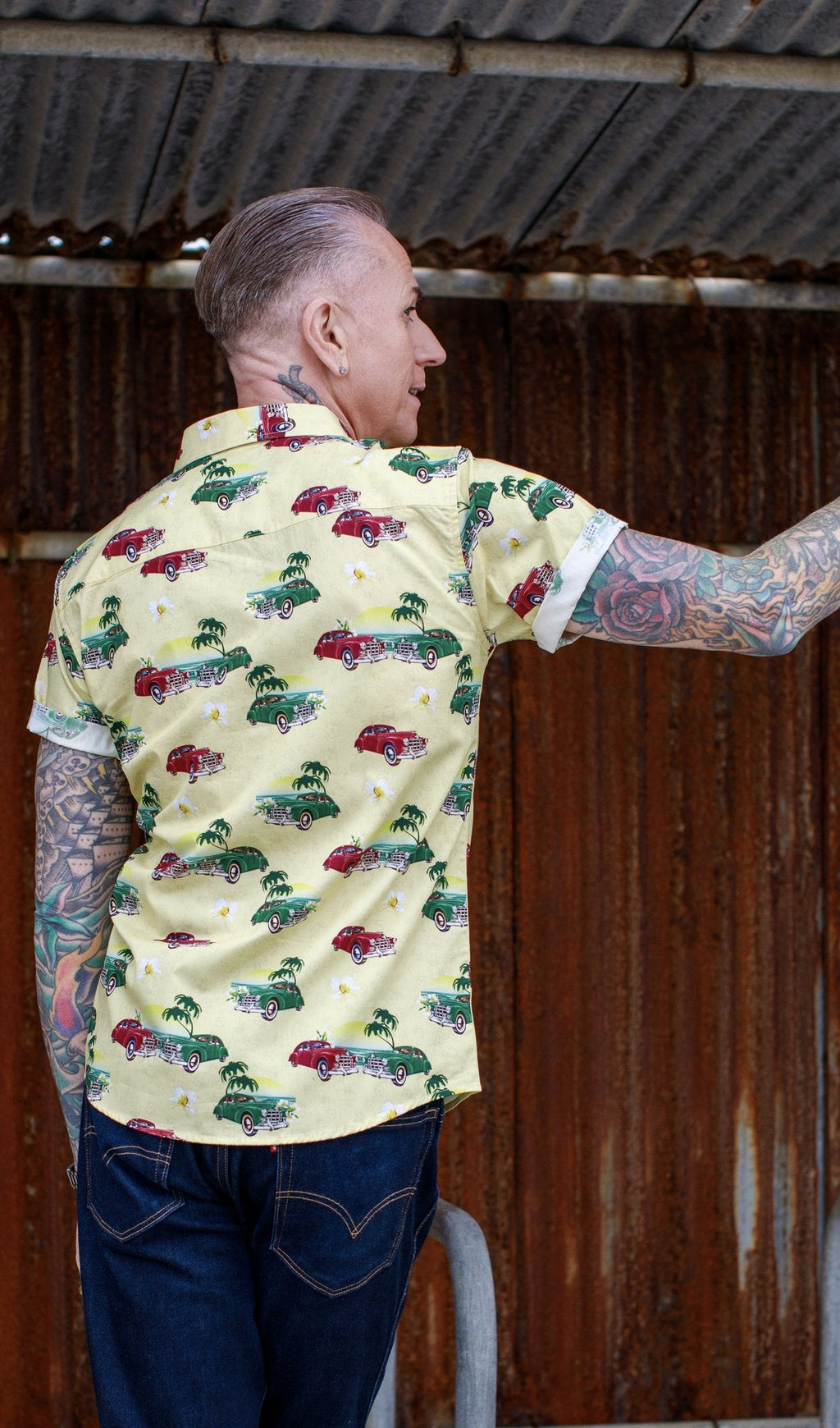Cuban Cars Print Shirt by Run and Fly - Minimum Mouse