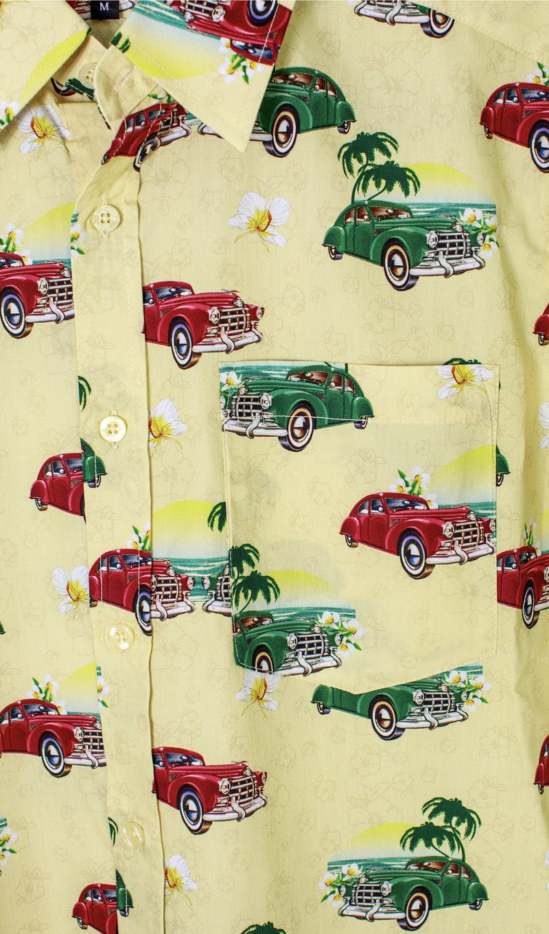 Cuban Cars Print Shirt by Run and Fly - Minimum Mouse