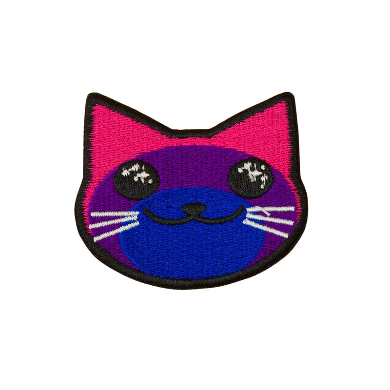 Cute Bisexual Cat Iron On Patch - Minimum Mouse