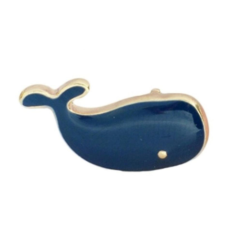 Cute Blue Whale Enamel Lapel Pin Badge - Minimum Mouse