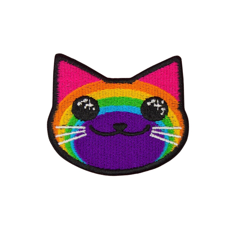 Cute Lgbt Rainbow Cat Patch - Minimum Mouse