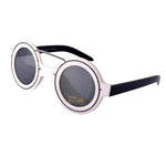CYRUS Round Lens Brow Bar Sunglasses - Minimum Mouse