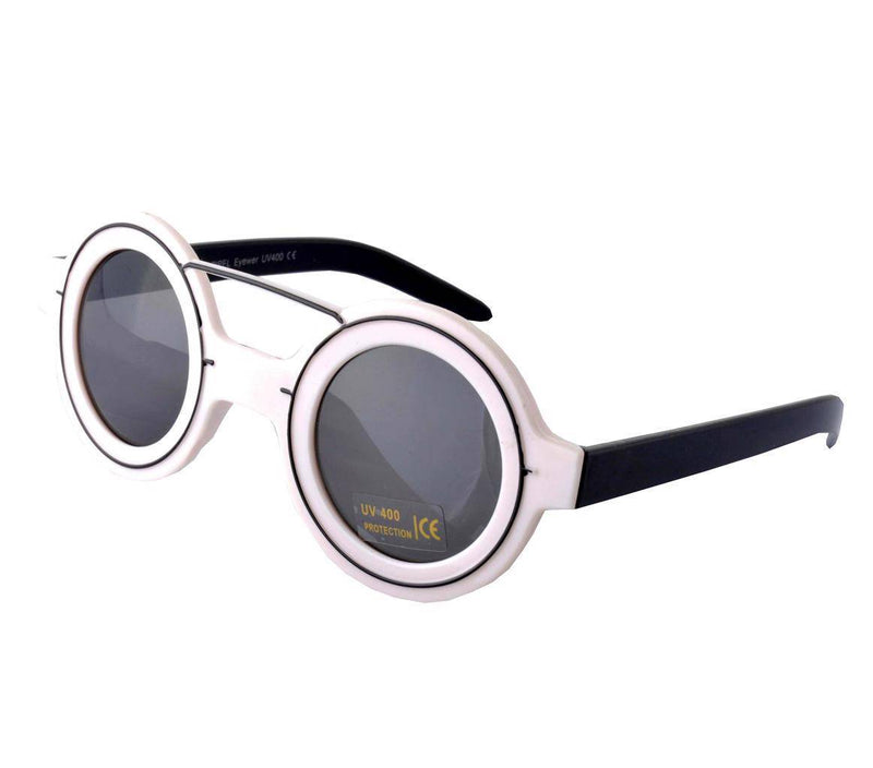 CYRUS Round Lens Brow Bar Sunglasses - Minimum Mouse