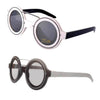 CYRUS Round Lens Brow Bar Sunglasses - Minimum Mouse