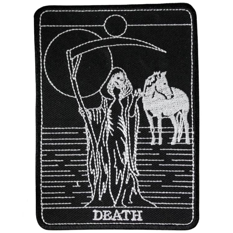 Death Tarot Card Iron On Patch - Minimum Mouse