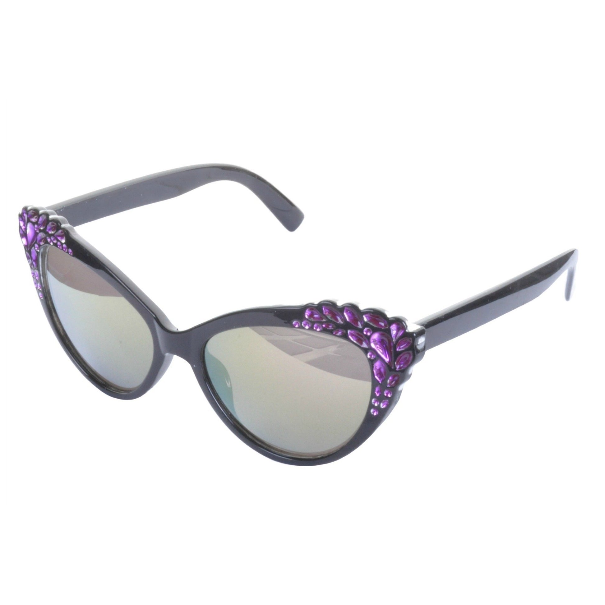 Diamante Trim Cat Eye Sunglasses - Minimum Mouse