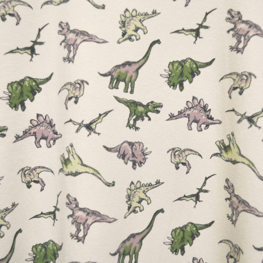 Dinosaur Print T Shirt by Run and Fly in Stone - Minimum Mouse