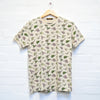 Dinosaur Print T Shirt by Run and Fly in Stone - Minimum Mouse