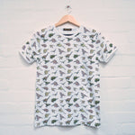 Dinosaur Print T Shirt by Run and Fly in White - Minimum Mouse