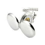 Double Opening Silver Mechanical Hand Wind Pocket Watch - Minimum Mouse