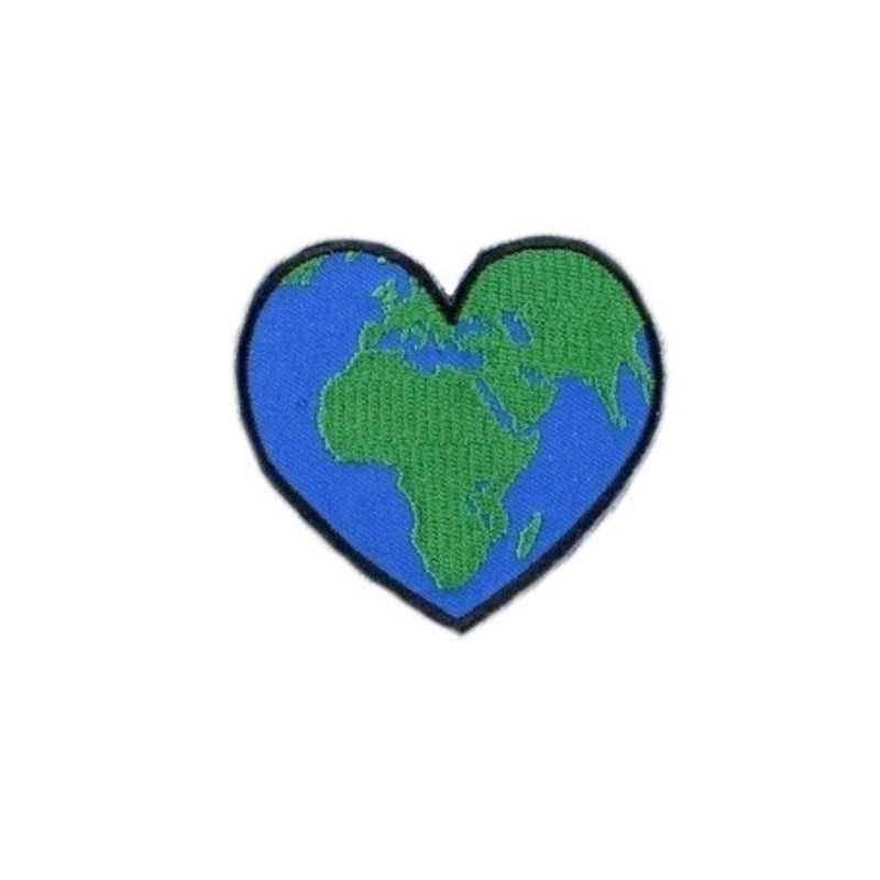 Earth Heart Iron On Patch - Minimum Mouse
