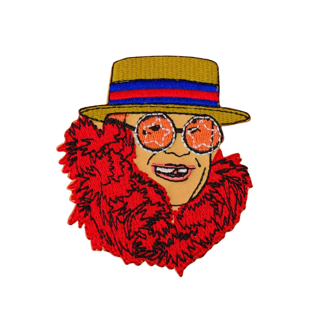 Elton John Iron On Patch - Minimum Mouse