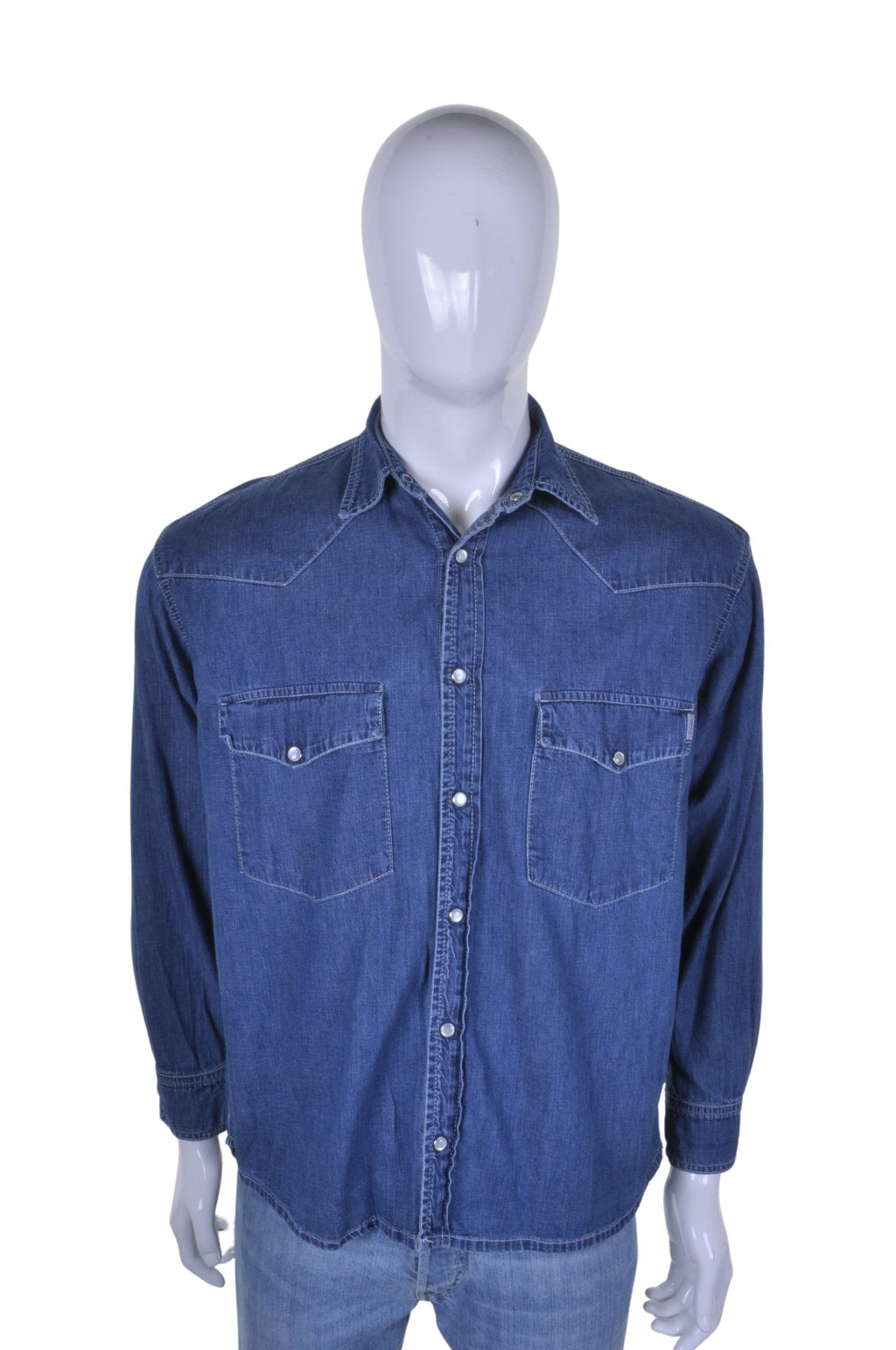 Esprit Blue Denim Western Shirt M - Minimum Mouse