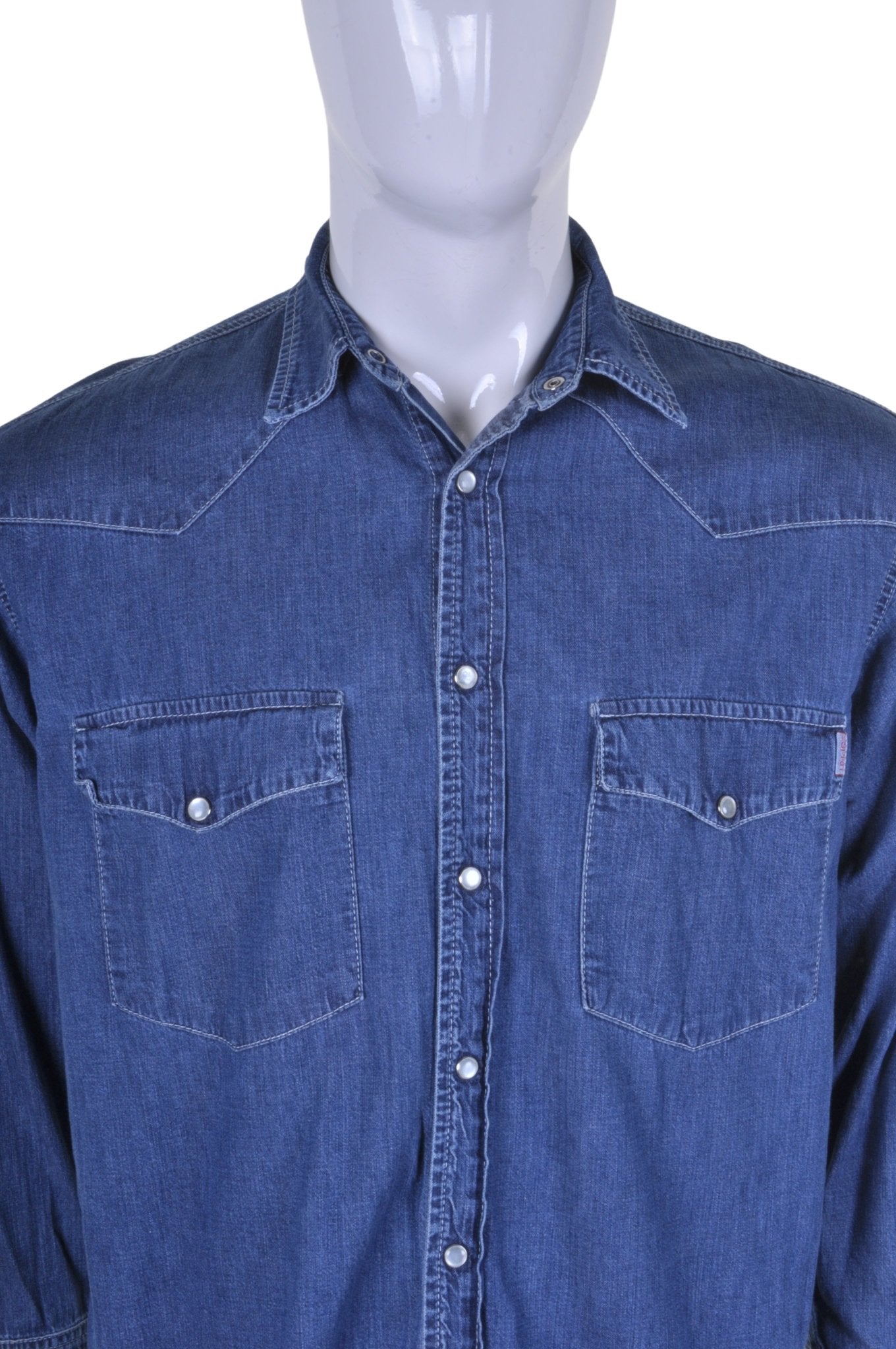 Esprit Blue Denim Western Shirt M - Minimum Mouse