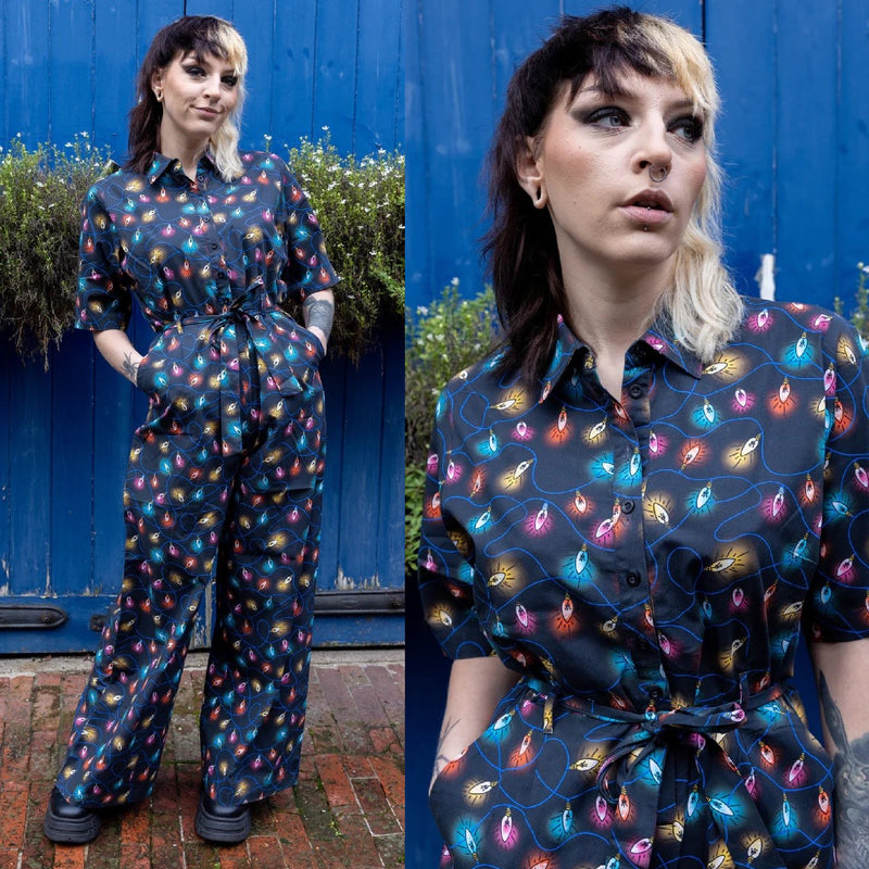Fairy Lights Print Jumpsuit by Run and Fly