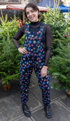 Fairy Lights Print Stretch Twill Cotton Dungarees by Run and Fly