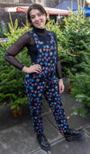 Fairy Lights Print Stretch Twill Cotton Dungarees by Run and Fly