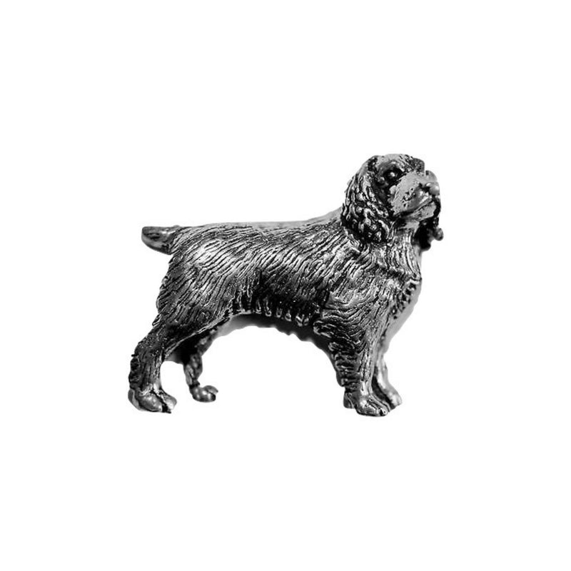 Field Spaniel Dog Pewter Lapel Pin Badge - Minimum Mouse