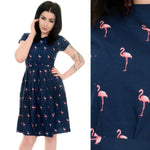 Flamingo Print Dress by Run and Fly - Minimum Mouse