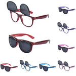 Flip Up Checkerboard Square Sunglasses - Minimum Mouse