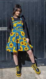 Run and Fly Forget Me Not Sunflower Pinafore Dress